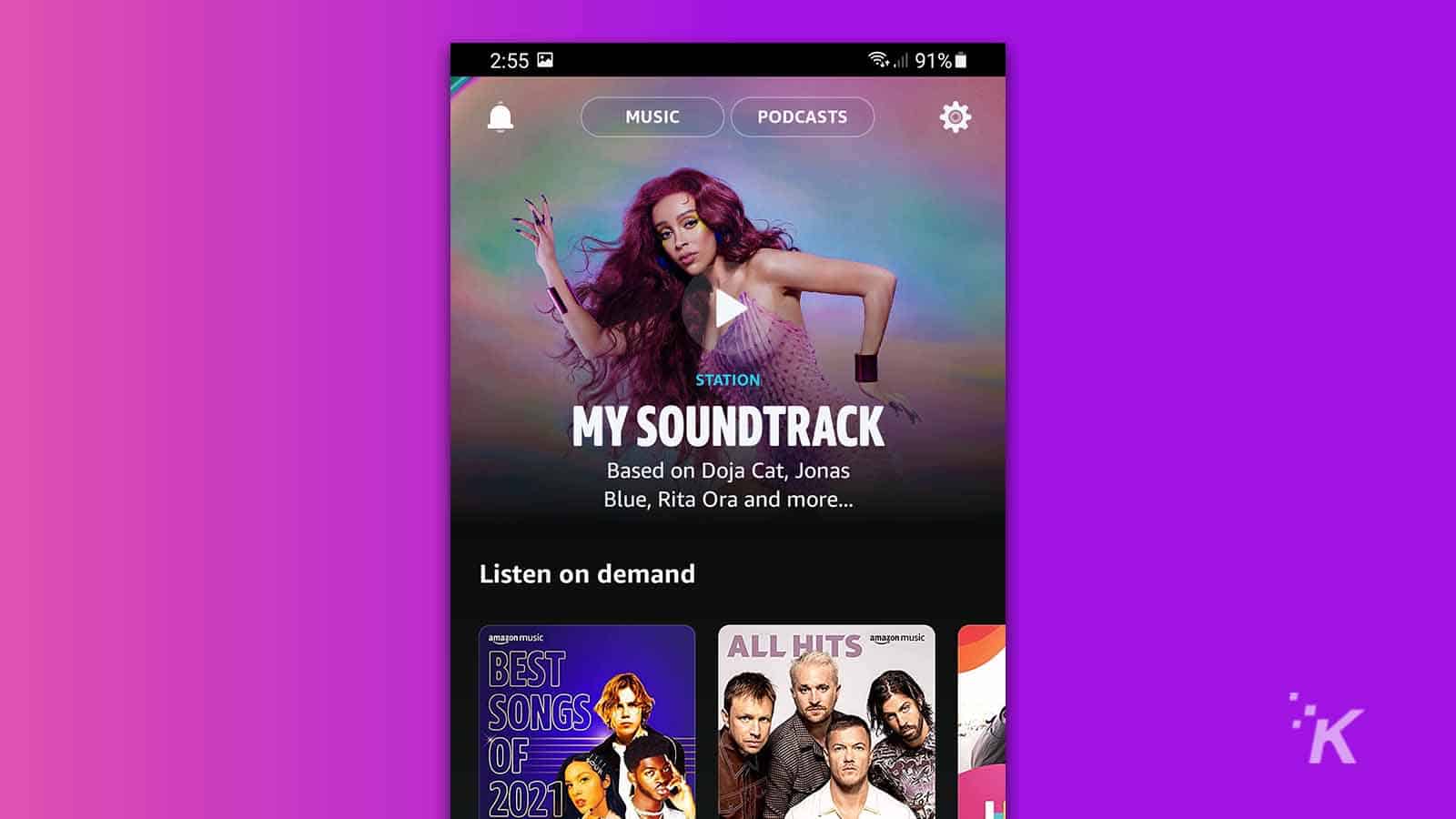 บริการสตรีมเพลงที่ดีที่สุด (2024) Amazon music app