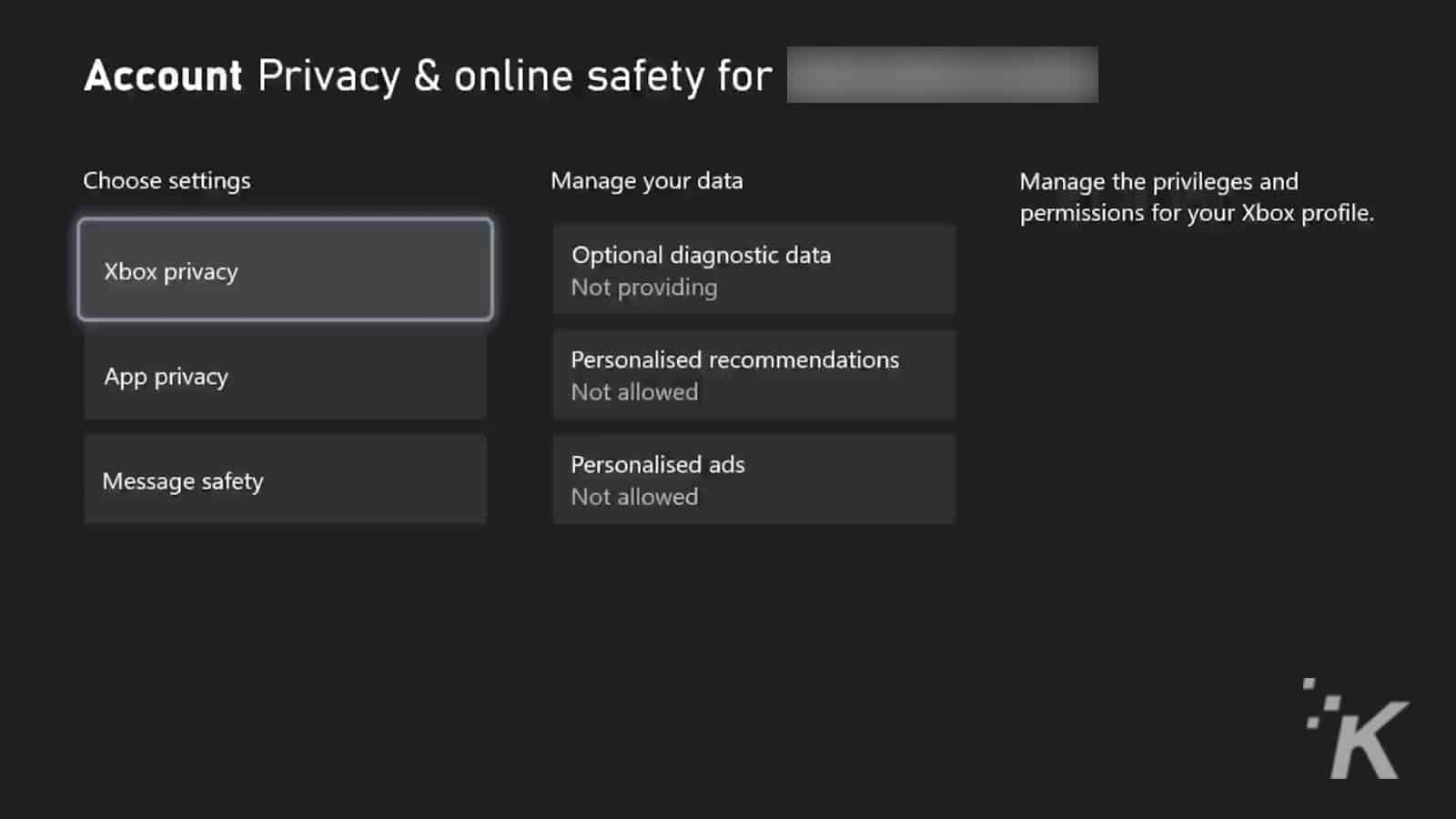 如何在 Xbox 系列 x|s 上設定家長控制 Account privacy xbox settings