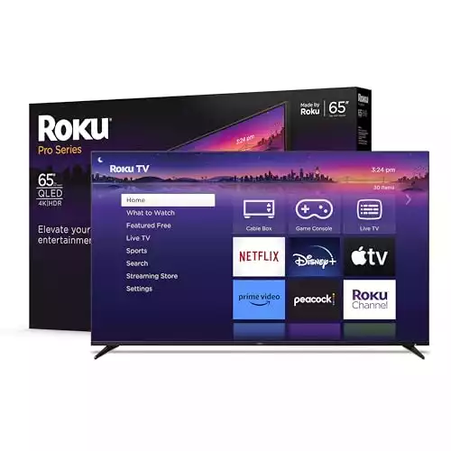 Roku pro series 4k qled 65-inch