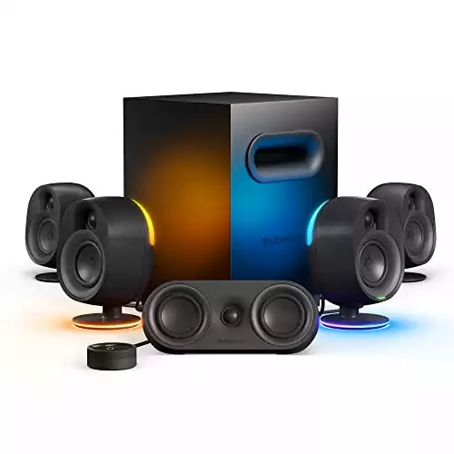 i migliori altoparlanti da gioco (2024) Steelseries arena 9 illuminated 5. 1 desktop gaming speakers