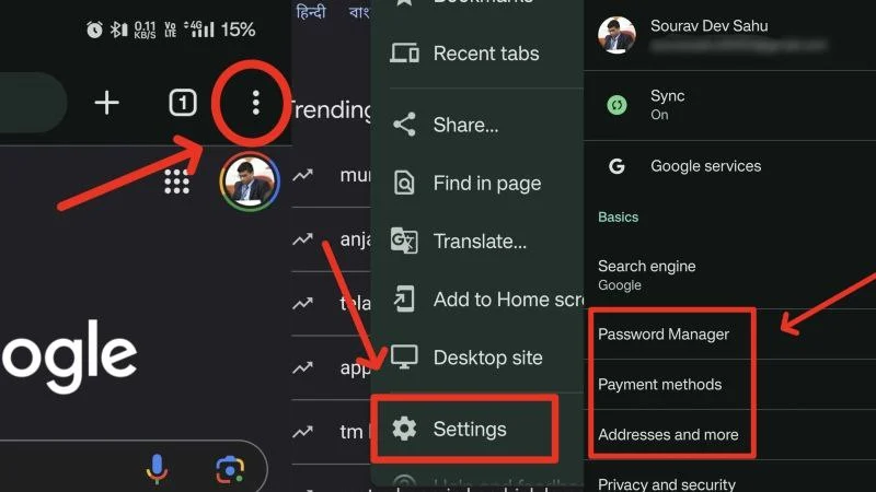 chrome autofill settings mobile