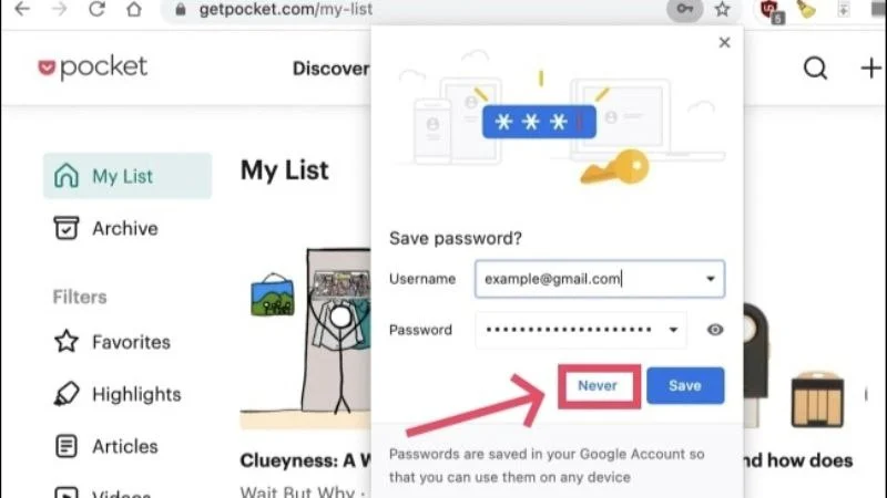 chrome prompt to remember password