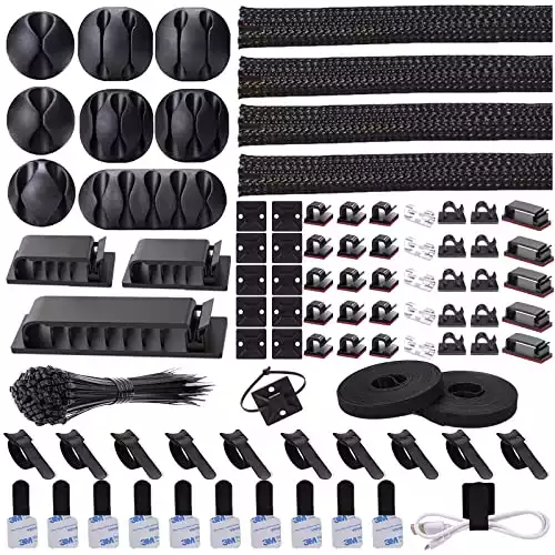 Kit de gerenciamento de cabos N NOROCME 192 PCS