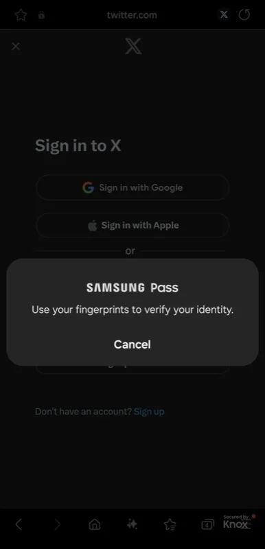 verifying identity on samsung pass.