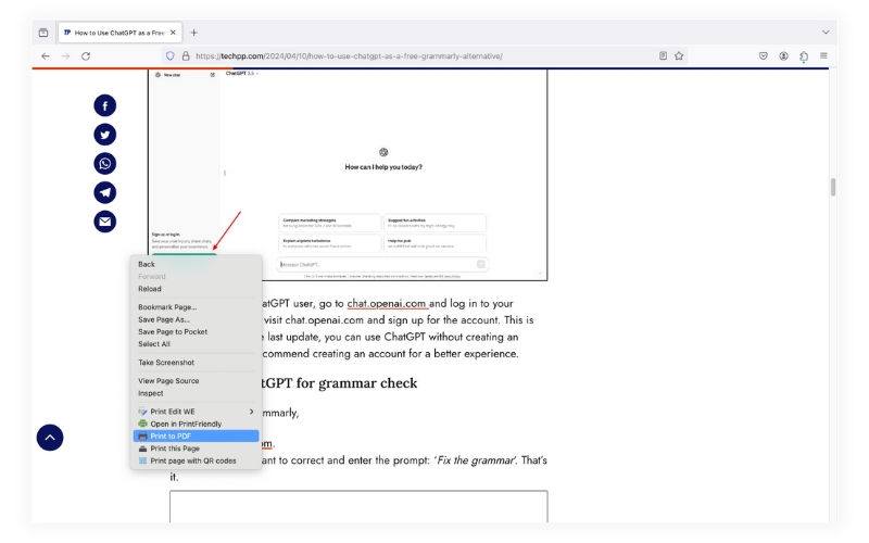 print to pdf extension for firefox