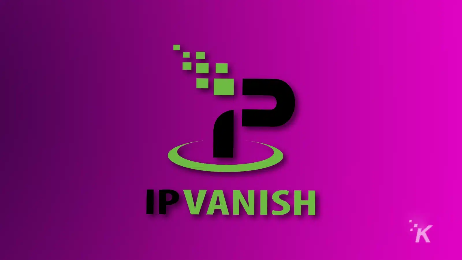 โลโก้ IPVanish VPN บนพื้นหลังสีม่วง