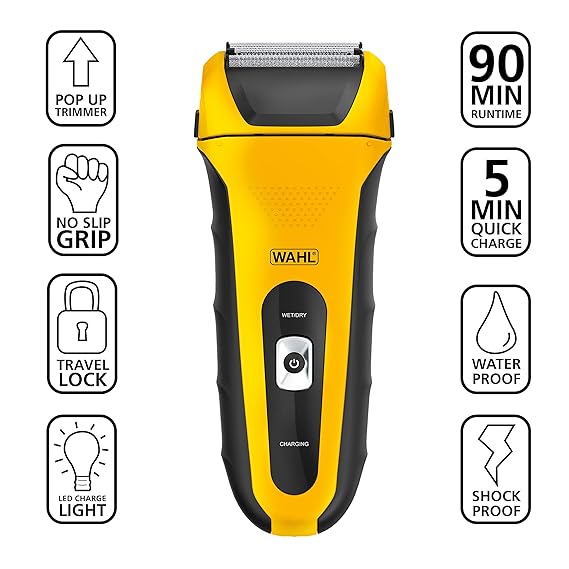 Wahl เครื่องโกนหนวดไฟฟ้าแบบชาร์จไฟกันน้ำ