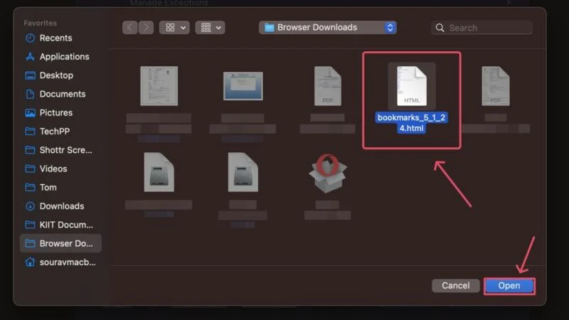 import bookmark file to chrome