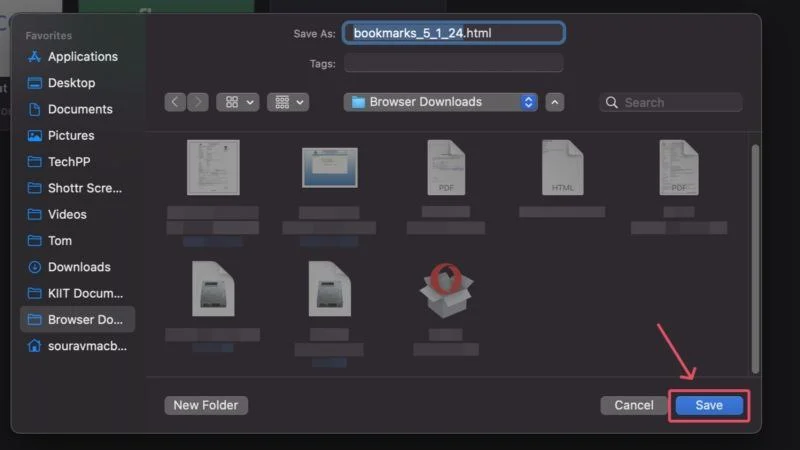 export firefox bookmarks to pc