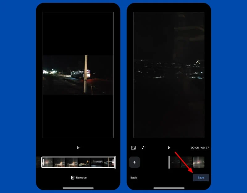 preview the changes and save the video