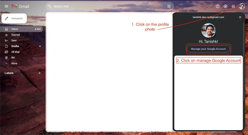 manage google account
