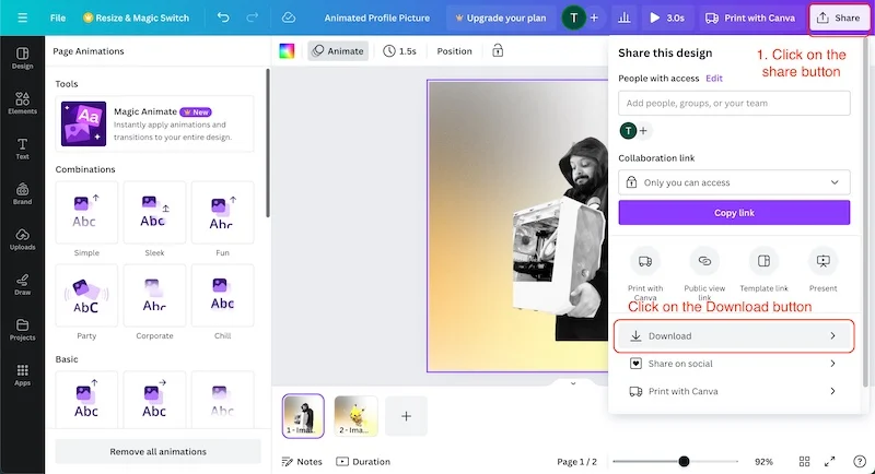 click download