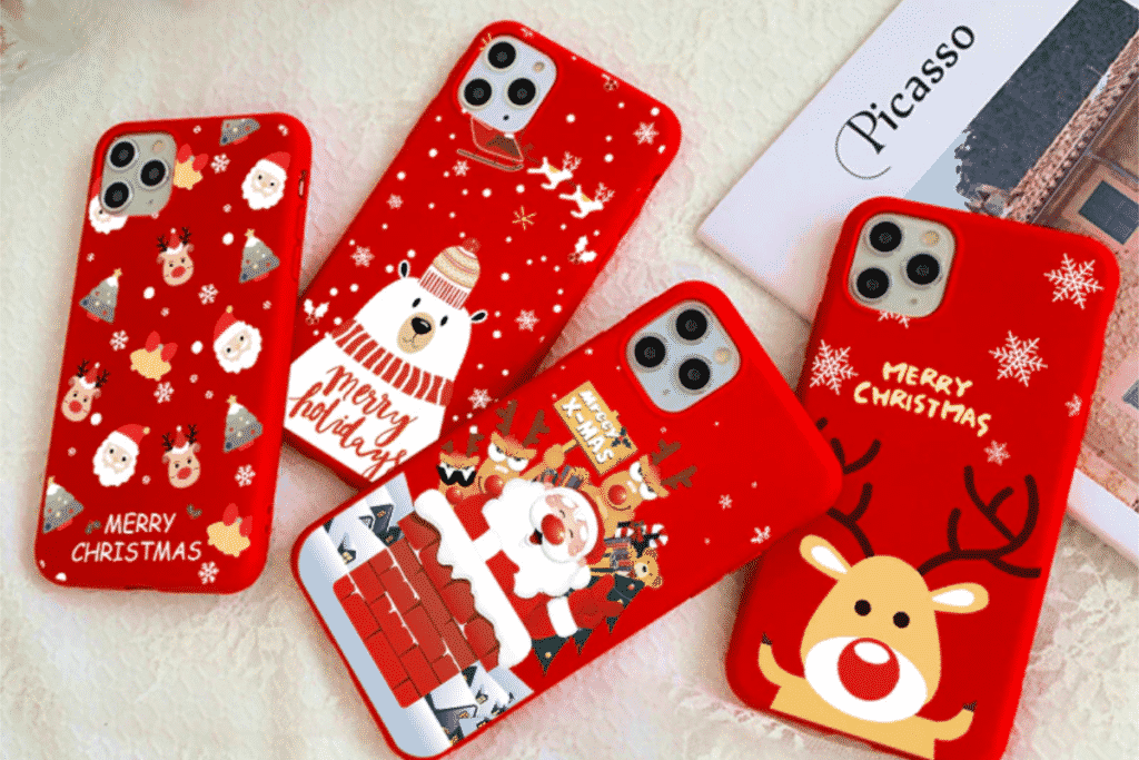 Coque de dessin animé de Noël pour iPhone 12