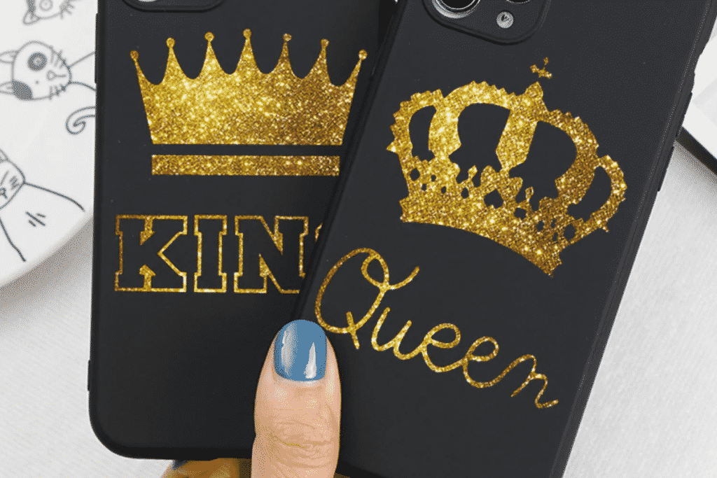 iPhone 12 için King Queen Crown Kılıf