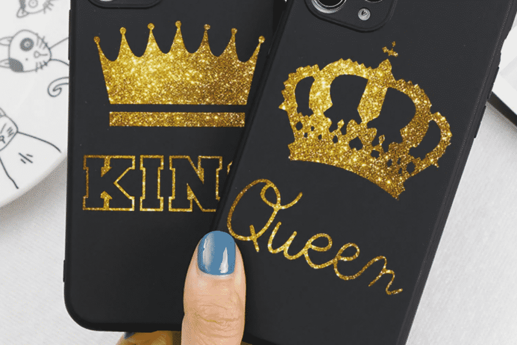 適用於 iPhone 12 的 King Queen 皇冠手機殼