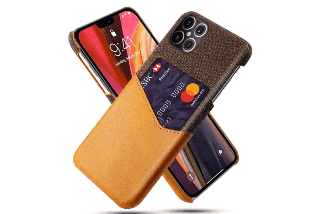 Étui porte-cartes en cuir pour iPhone 12 et iPhone 12 Pro Max