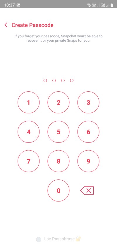 enter a passcode
