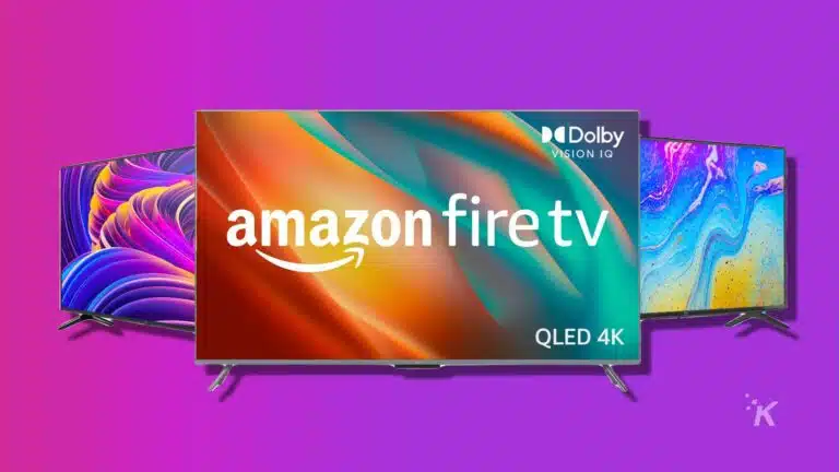TV api amazon 2023 dengan latar belakang ungu