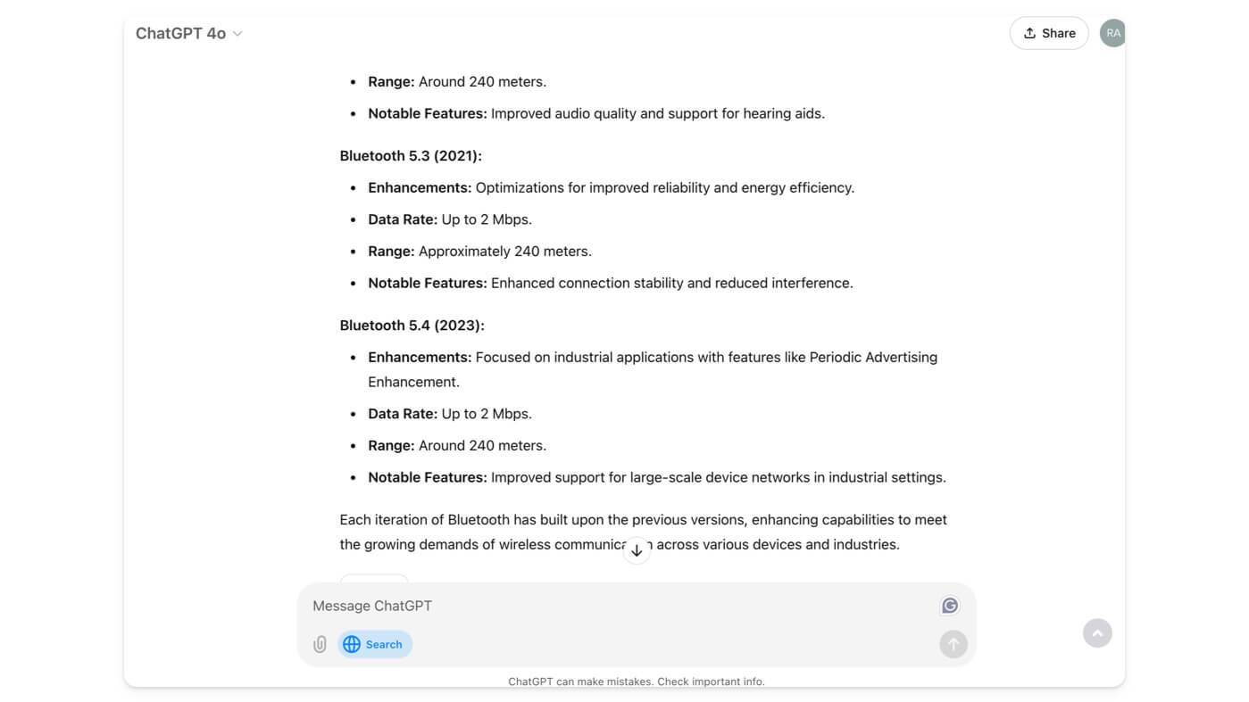 history of bluetooth versions