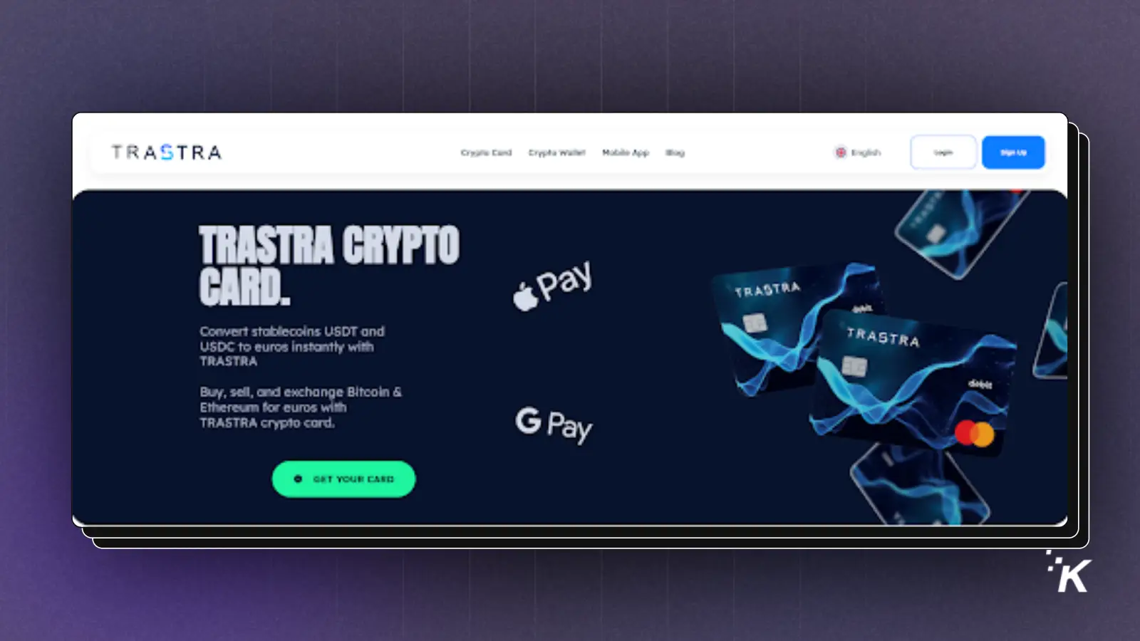 用于比特币和以太坊交易的 TRASTRA 加密卡