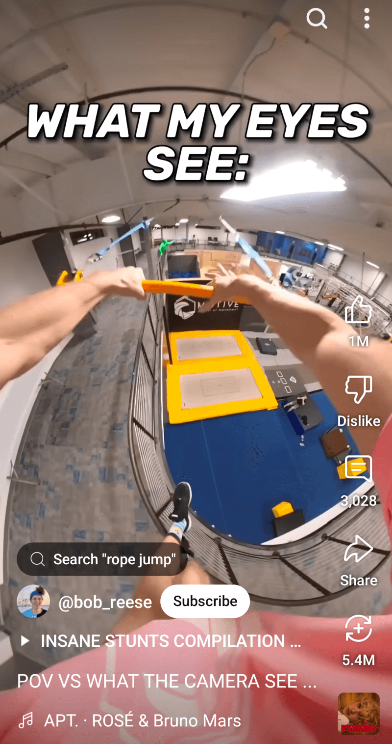 Une vidéo dans YouTube Shorts. Source : tests Tech.co