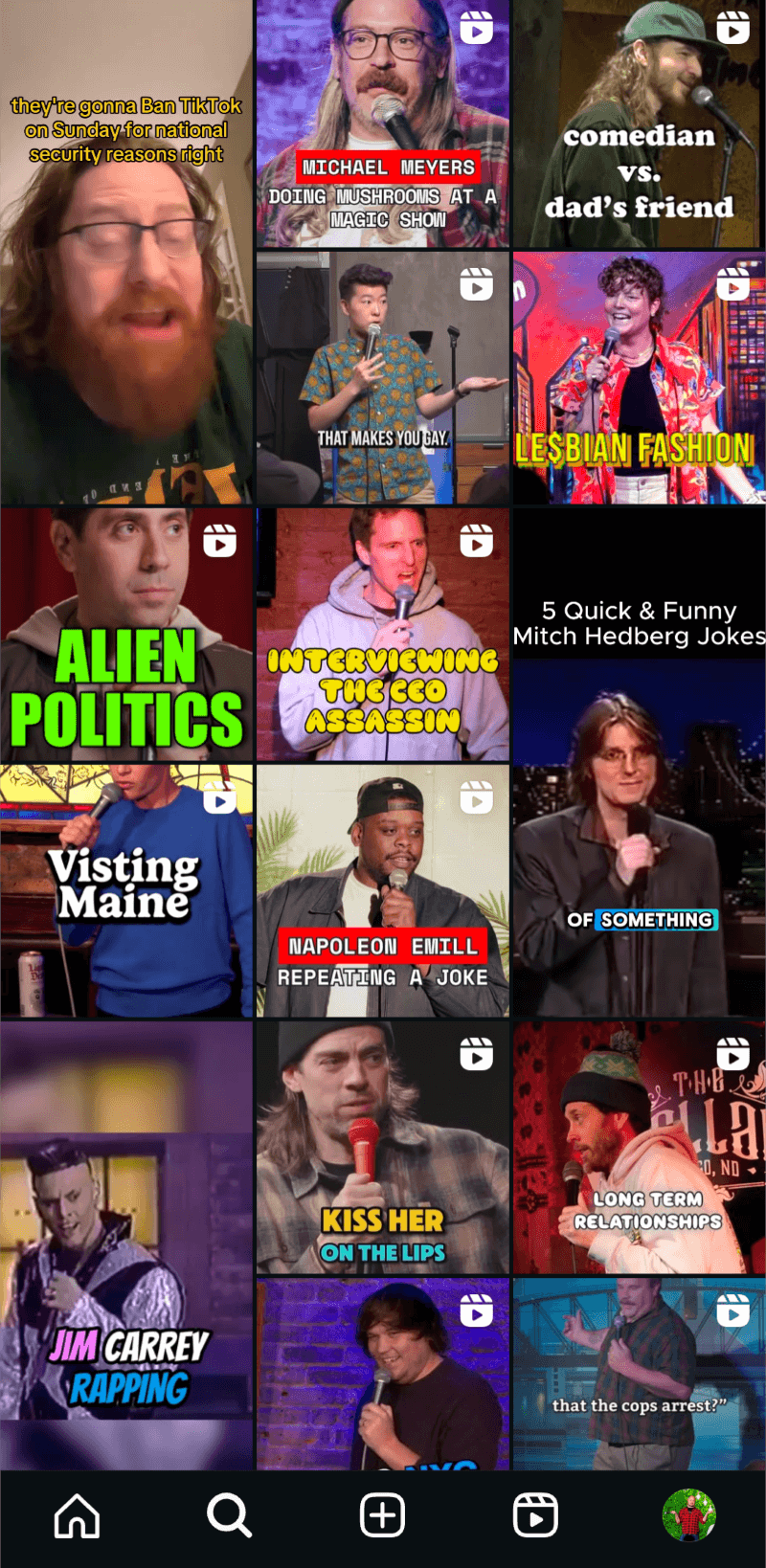 La page Découvrir dans Instagram Reels. Source : tests Tech.co
