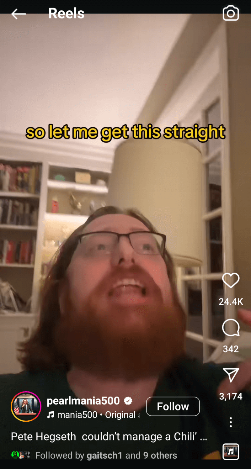 Une vidéo dans Instagram Reels. Source : tests Tech.co