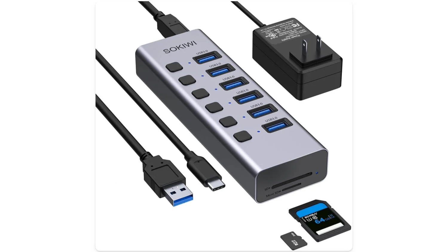 Piastka energetyczna USB usb power hub