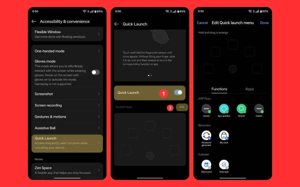 quick launch on oneplus 