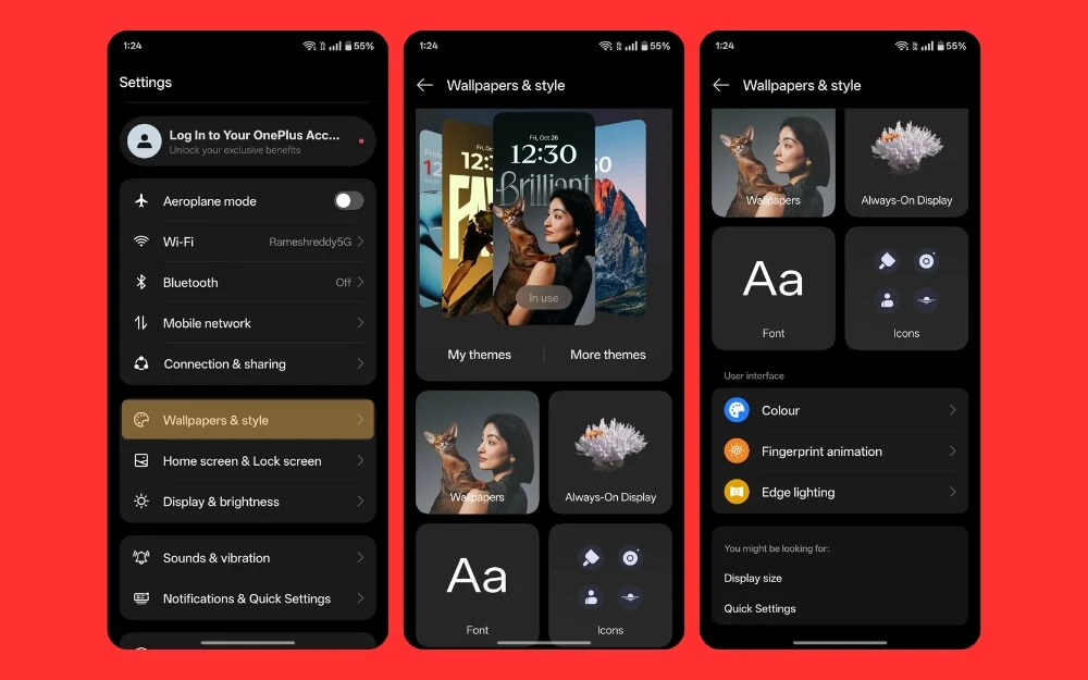customise lock screen settings on oneplus devices
