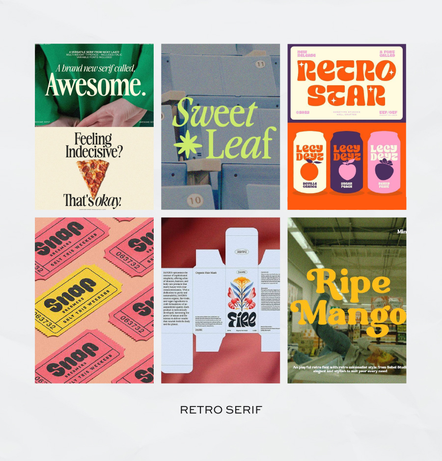 Adobe's Top 10 Graphic Design Trends To Watch In 2025 - Retro Serif Typography