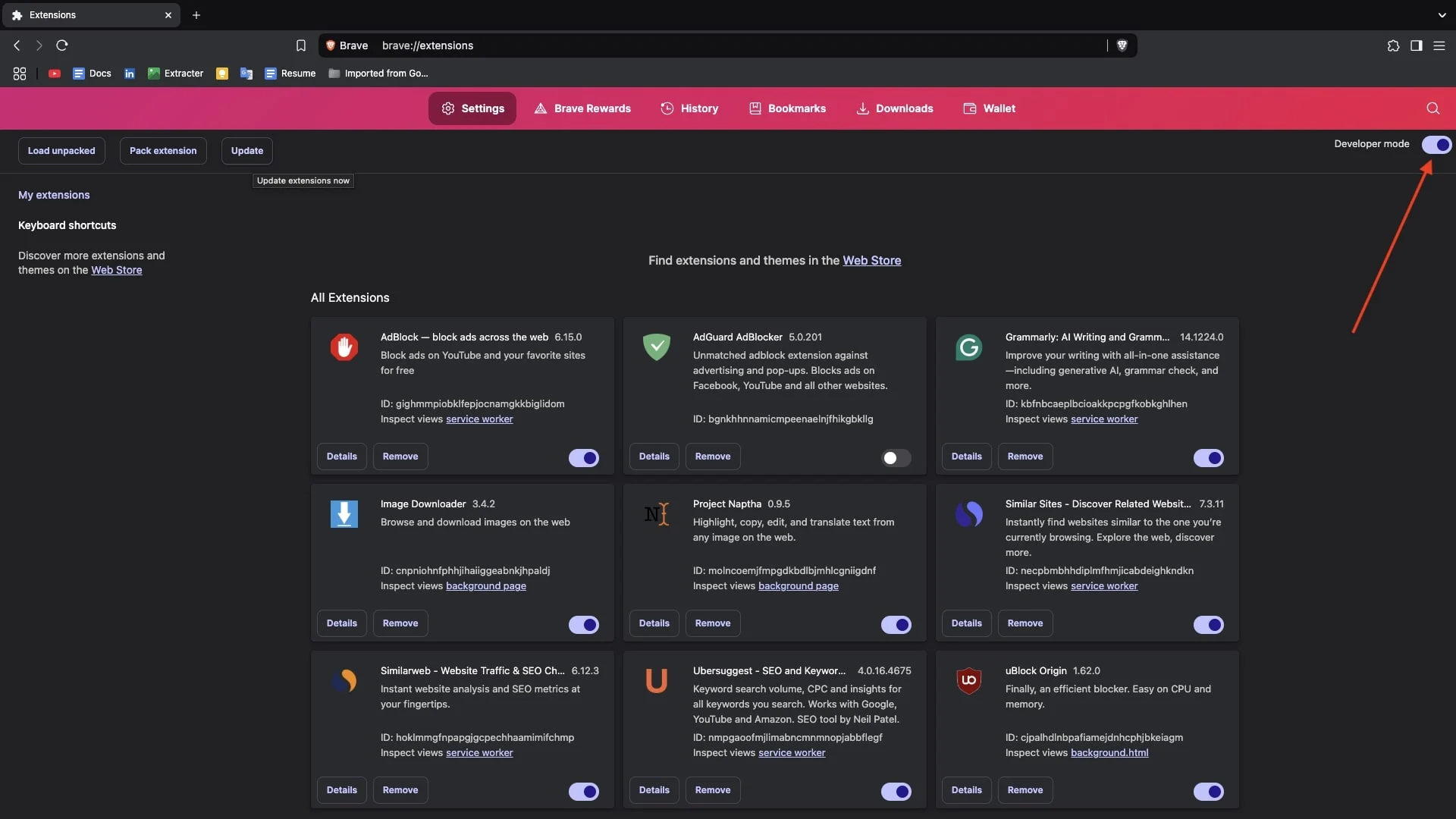 developer mode