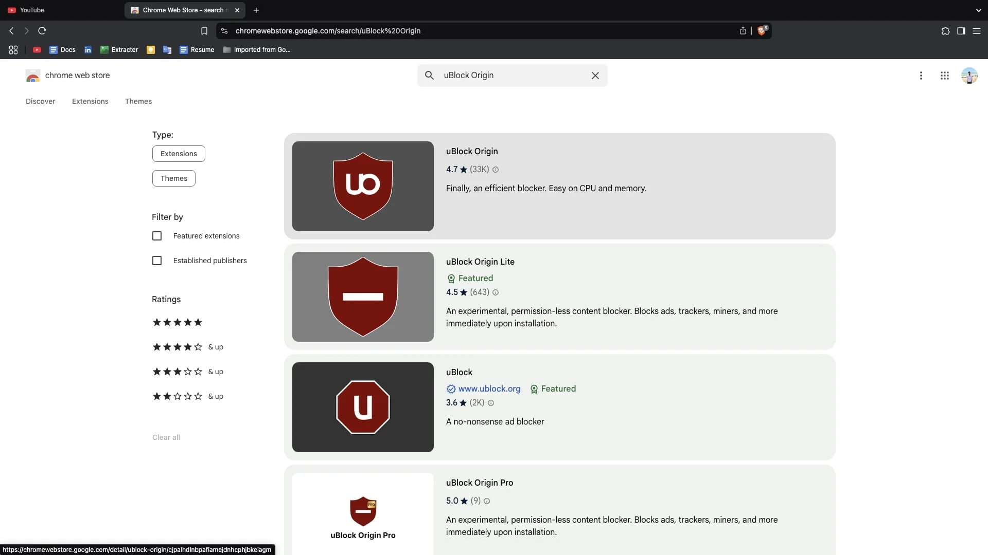 ublock origin