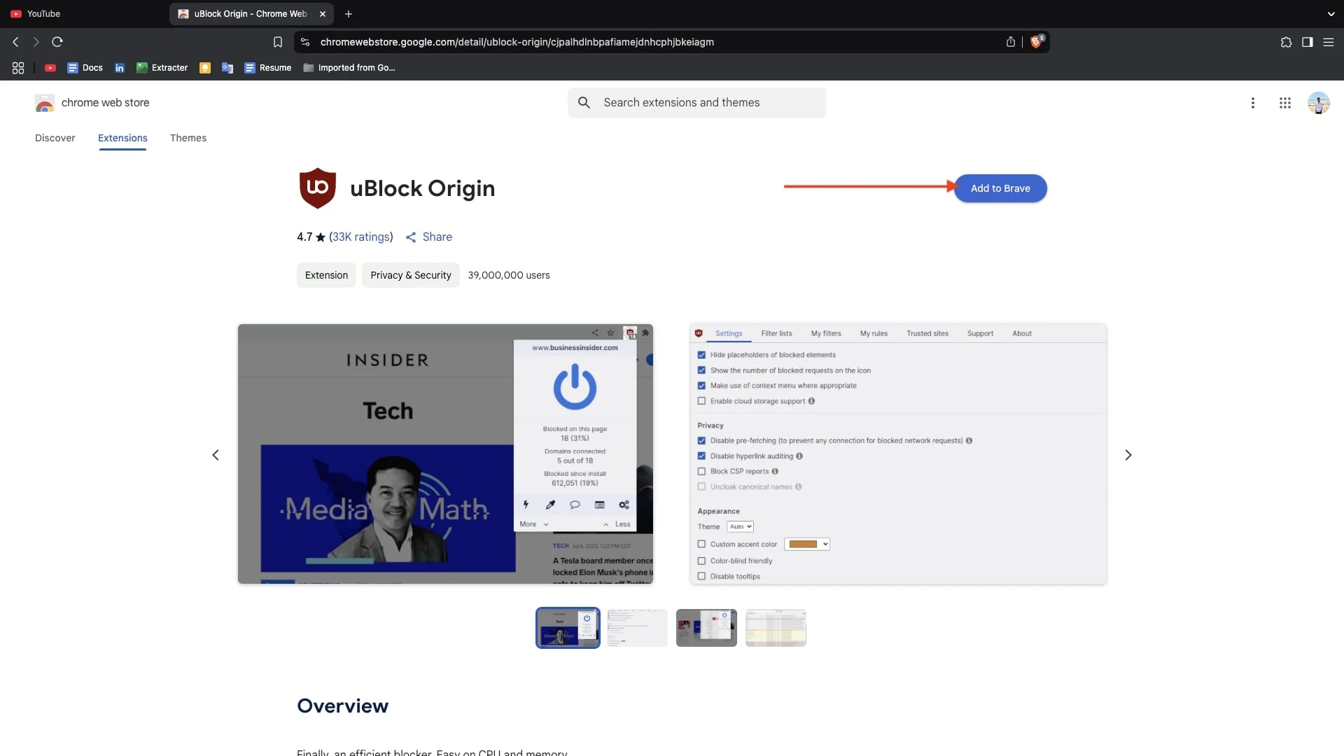 add to brave