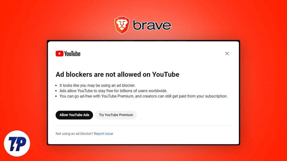 how to fix ad blockers are not allowed on youtube in brave