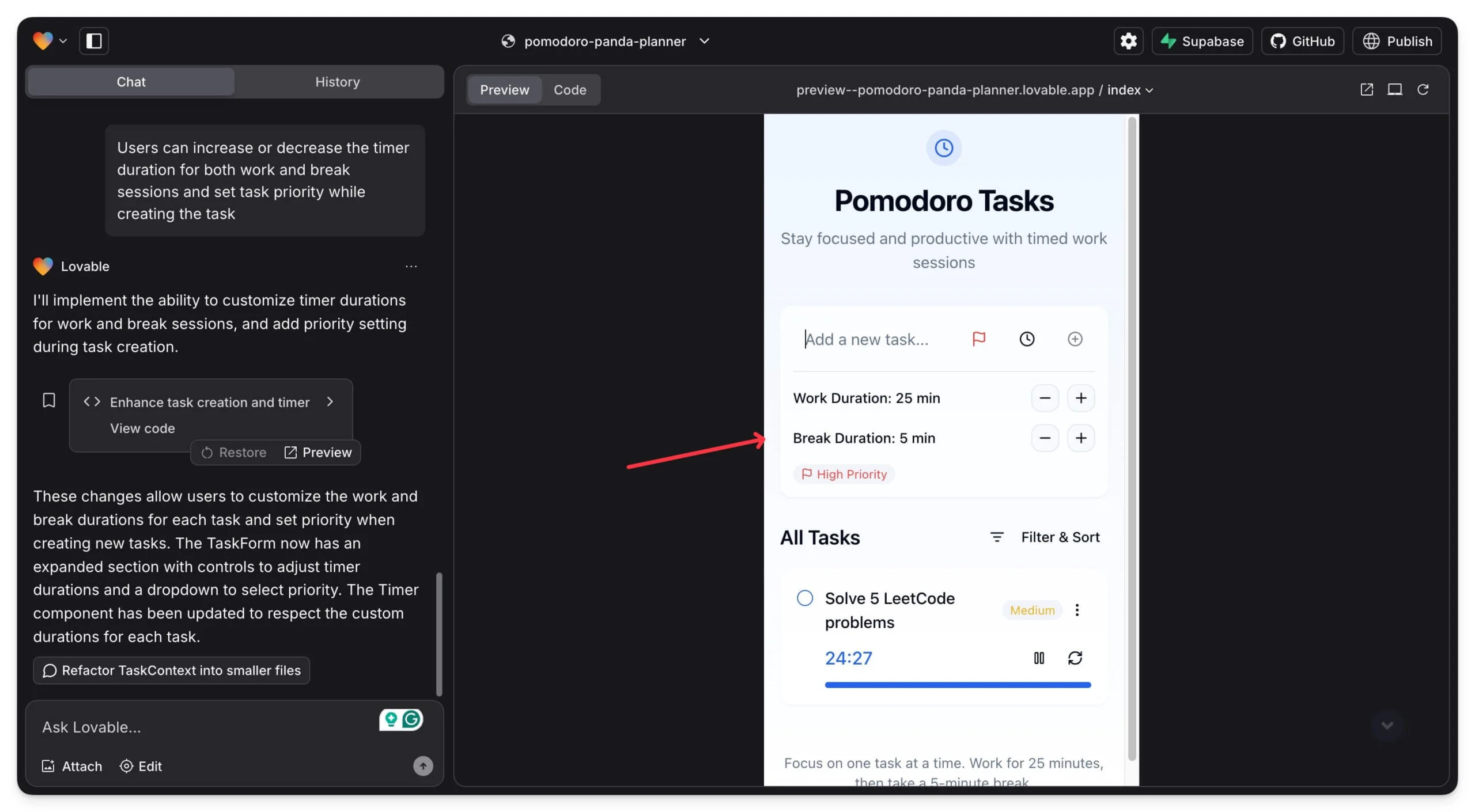 updated app with new features