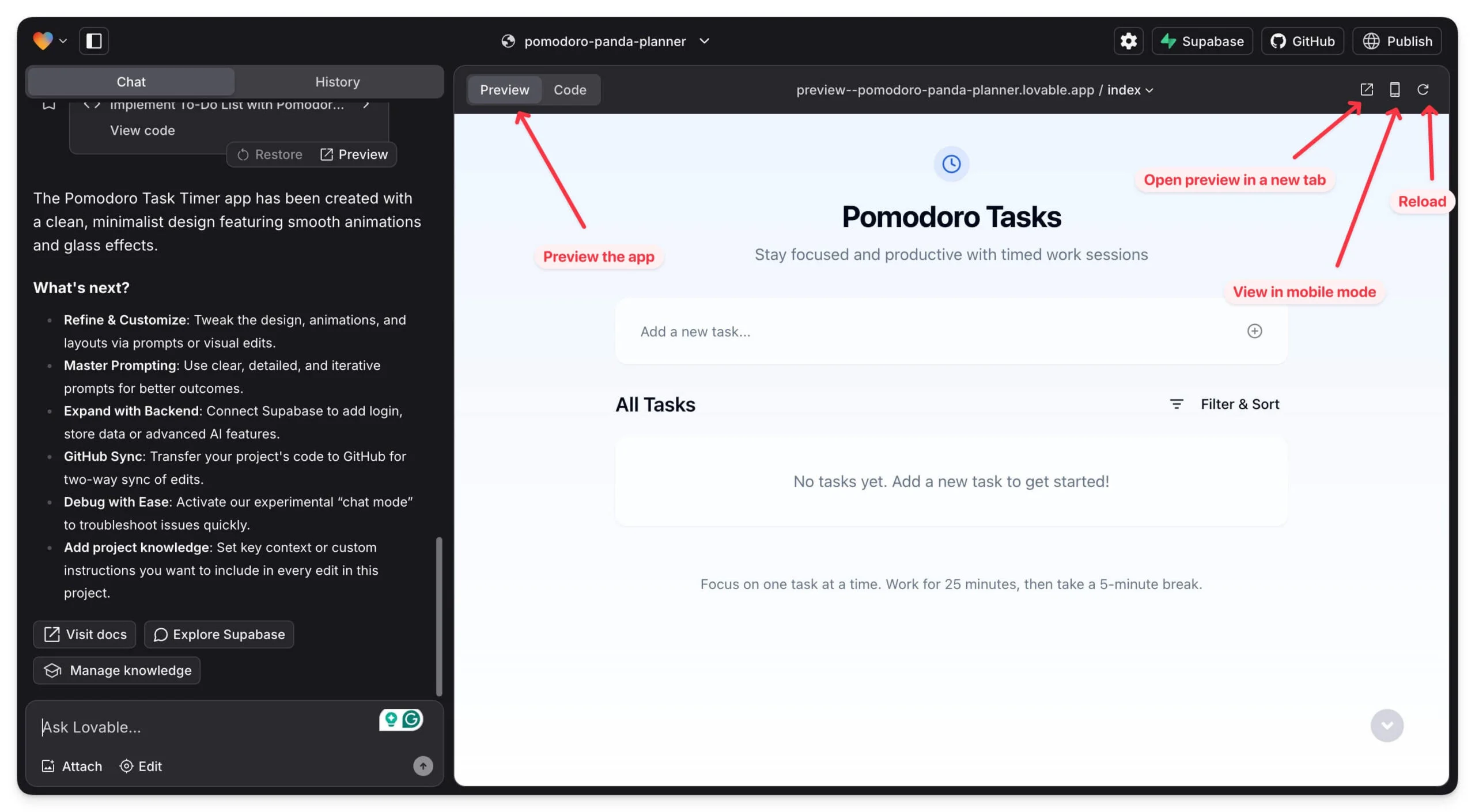 working to do list app