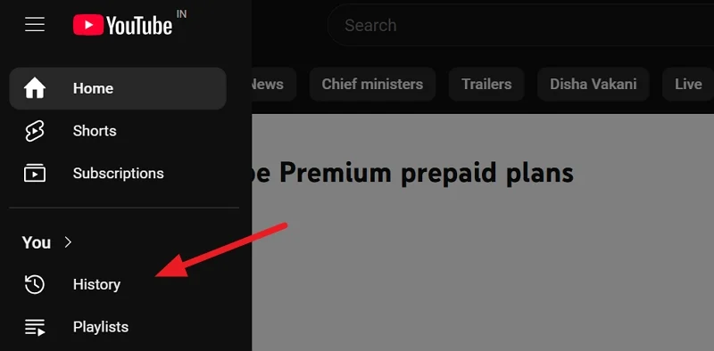 history on youtube
