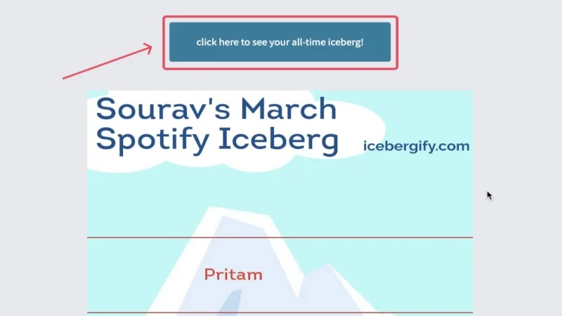 create your all time spotify iceberg
