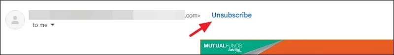 unsubscribe to an email