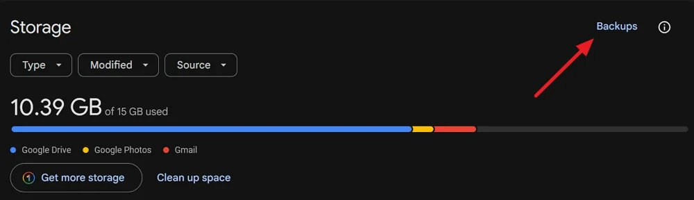 backups on google drive