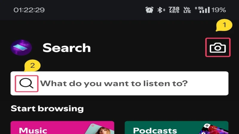 spotify search page