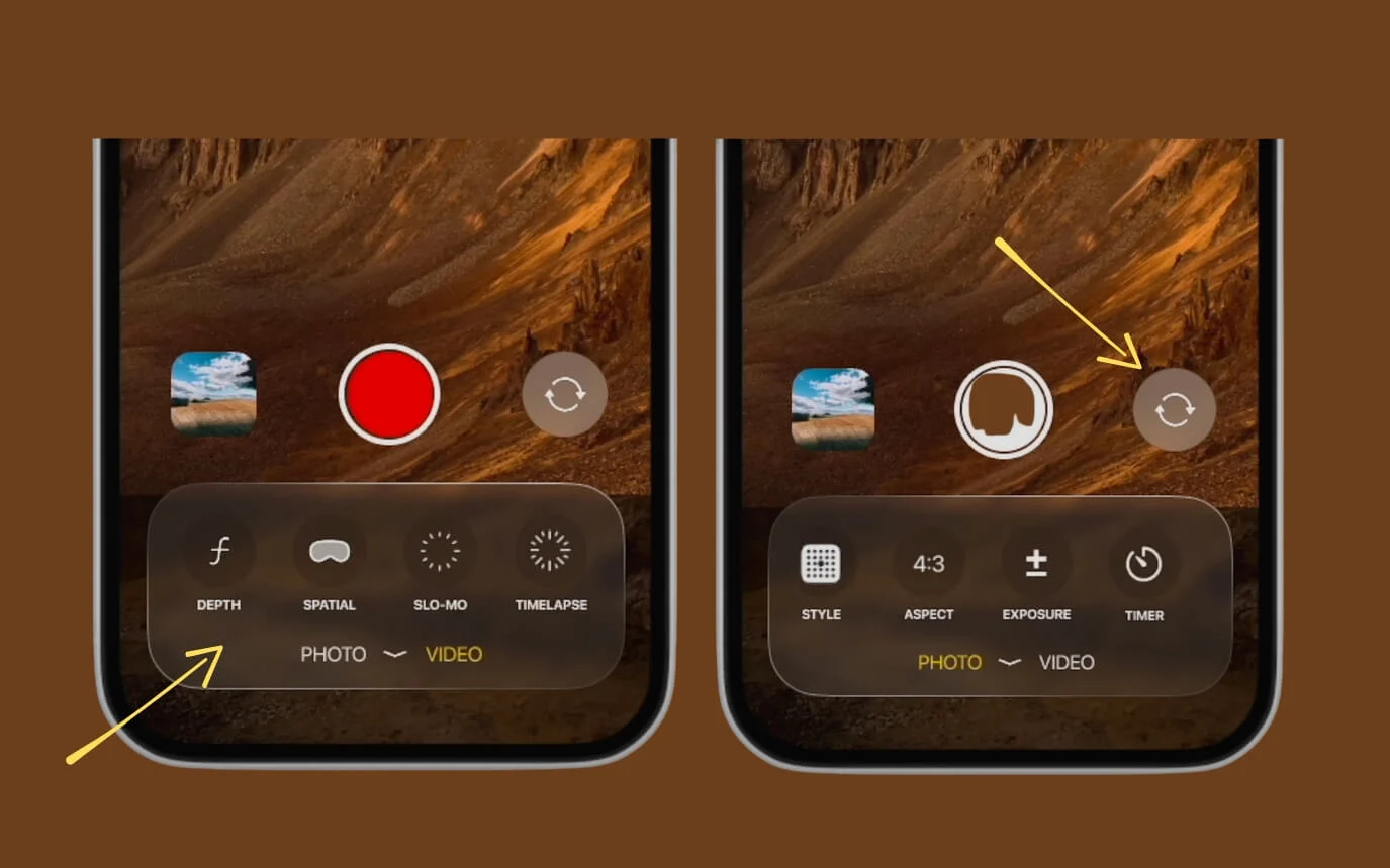 new camera interface in apple ios 19