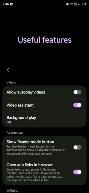 samsung internet useful features