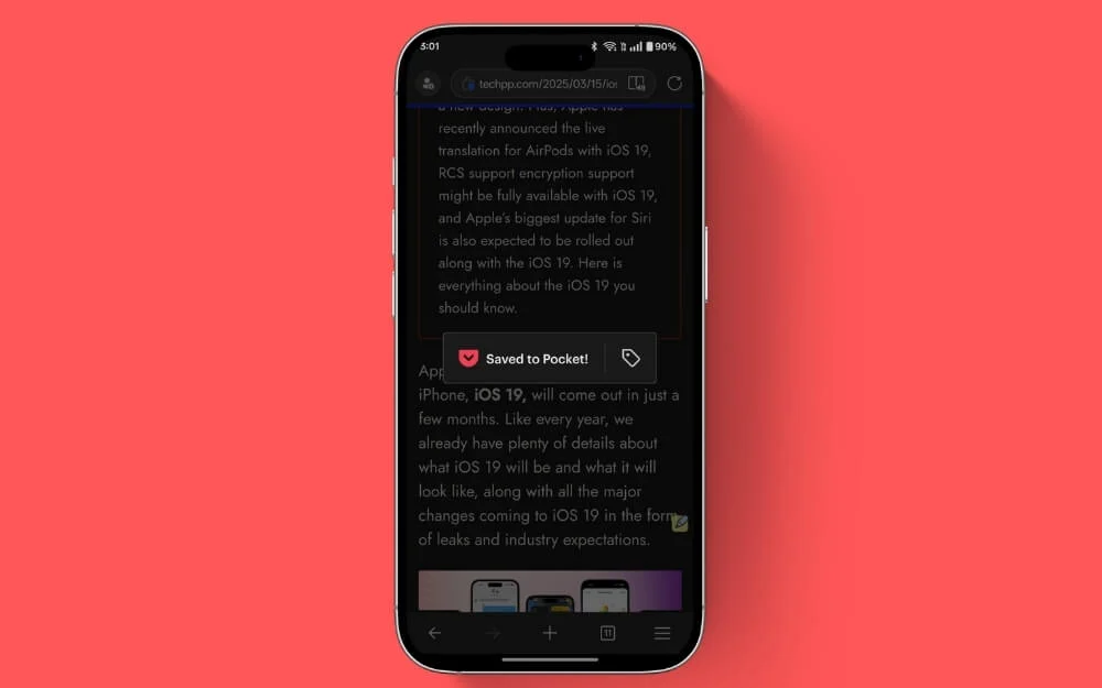 pocket now web clipper