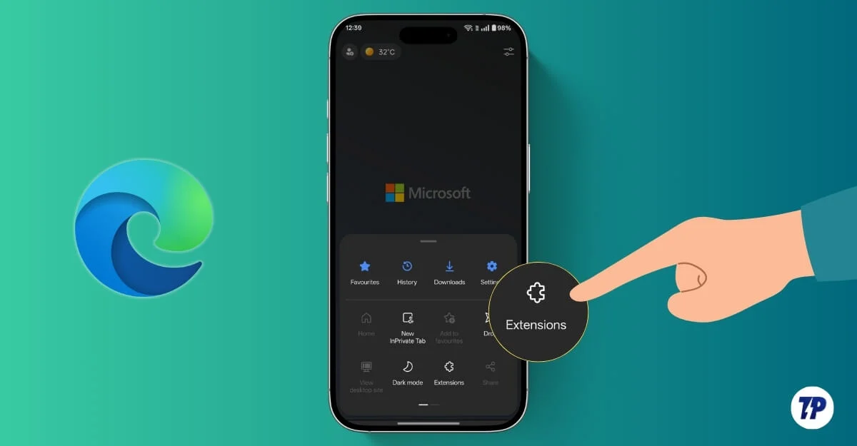 microsoft edge browser extension support on mobile