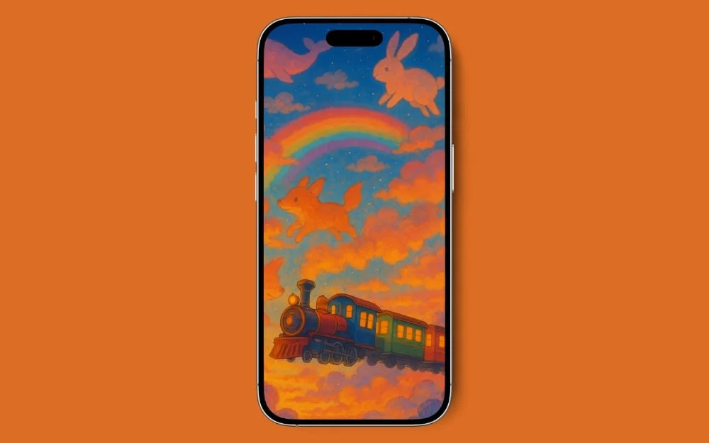 colorful sky train