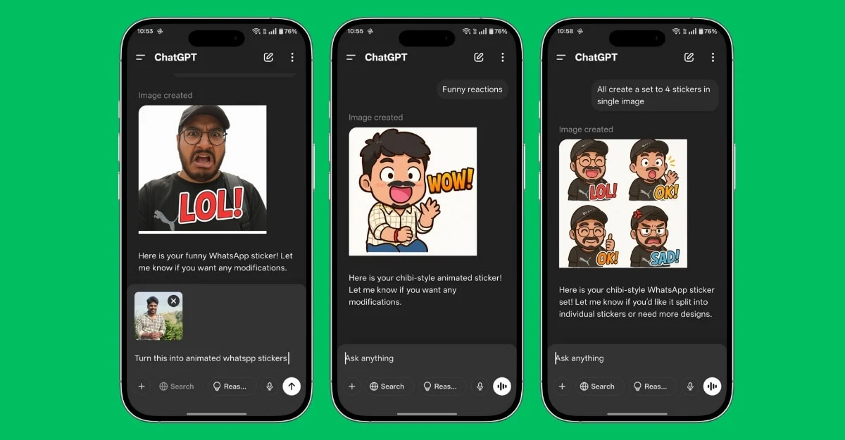 create chibi style whatsapp sticker pack