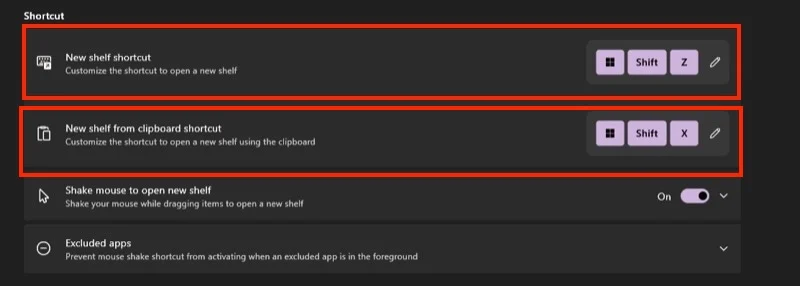 changing the new shelf shortcuts in dropshelf settings.