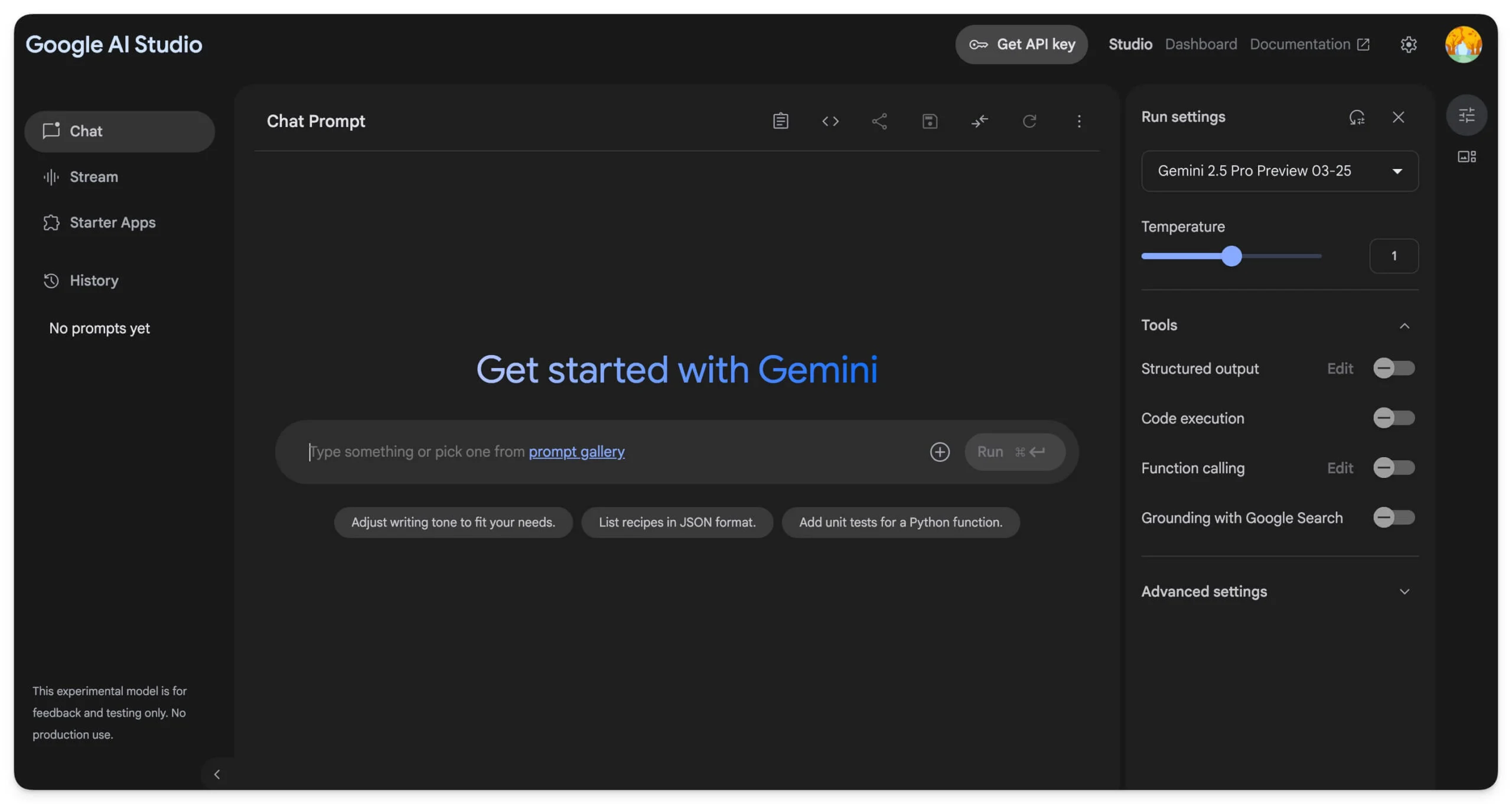 google ai studio